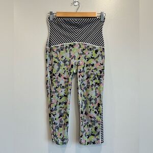Spanx Striped Camo High Rise Tummy Control Cropped Leggings